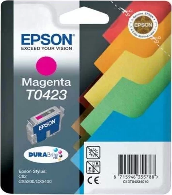 OUTLET EPSON T0423 C13T04234020 KIRMIZI ORJİNAL KARTUŞ 420 SAYFA (STYLUS C82 CX5100 CX5200) - Image 1
