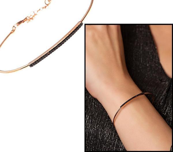 Tek Sıra Zirkon Taşlı 925 Ayar Gümüş Bayan Bileklik - Image 1