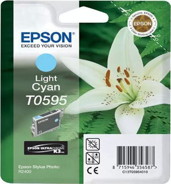 OUTLET EPSON T0595 C13T05954020 AÇIK MAVİ ORJİNAL KARTUŞ 450 SAYFA (STYLUS PHOTO R2400) - Image 1