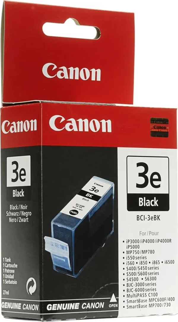 OUTLET CANON BCI-3BK SİYAH ORJİNAL MÜREKKEP KARTUŞ 170 SAYFA (BJC 6000) - Image 1