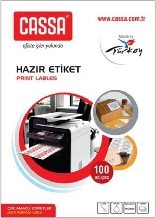 CASSA 1004 LASER ETİKET 99x139mm 4x100 400 ADET - Image 1