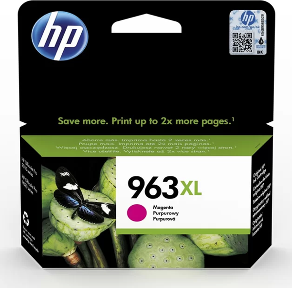 HP 3JA28AE (963XL) YUKSEK KAPASITE MAGENTA MUREKKEP KARTUS - Image 1