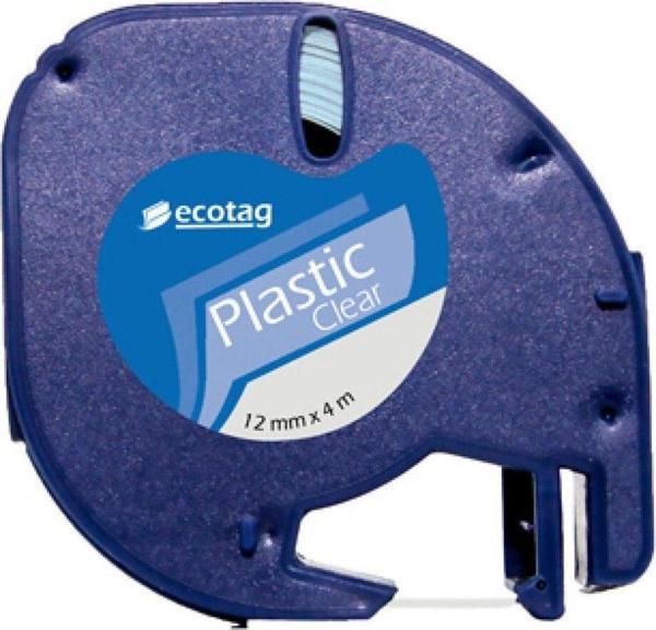 Dymo Muadil Plastik ŞEFFAF Etiket 5 Adet 12 mm x 4 m şerit etiket - Image 1