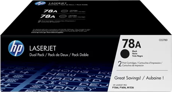 HP CE278AF (78A) SIYAH 2 LI PAKET TONER 2.100 SAYFA - Image 1