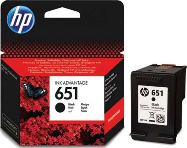 HP C2P10AE (651) SIYAH MUREKKEP KARTUSU 600 SAYFA - Image 1