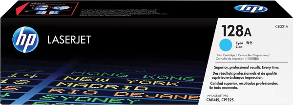 HP CE321A 128A MAVİ TONER 1300 SAYFA (CM1415FN CM1415FNW CP1525N CP1525NW) - Image 1