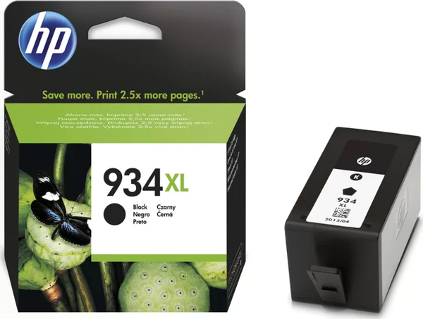 HP C2P23AE (934XL) SIYAH YUKSEK KAPASITELI MUREKKEP KARTUSU 1.000 SAYFA - Image 1
