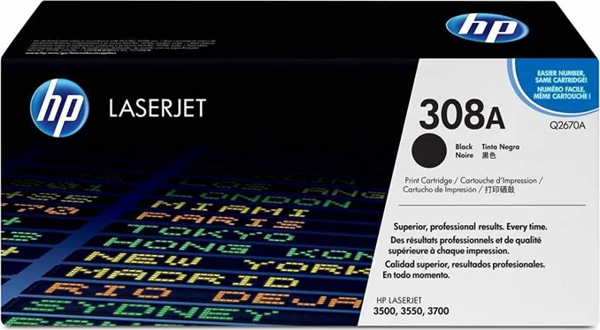 OUTLET HP Q2670A 308A SİYAH LAZER ORJİNAL TONER 6000 SAYFA (3500 3700) - Image 1