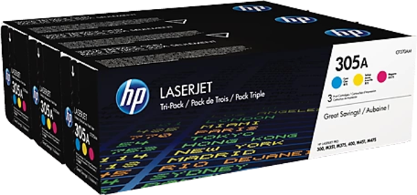 HP CF370AM (305A) CAMGOBEGI/MACENTA/SARI 3 LU PAKET TONER 2.600 SAYFA - Image 1