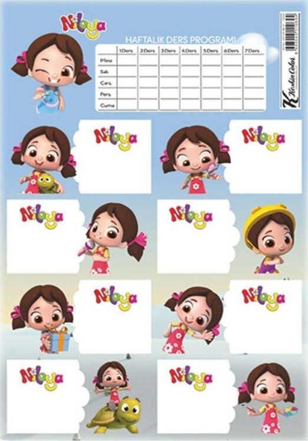 Keskin Color Niloya Ders Programlı Okul Etiketi 20'li - Image 1
