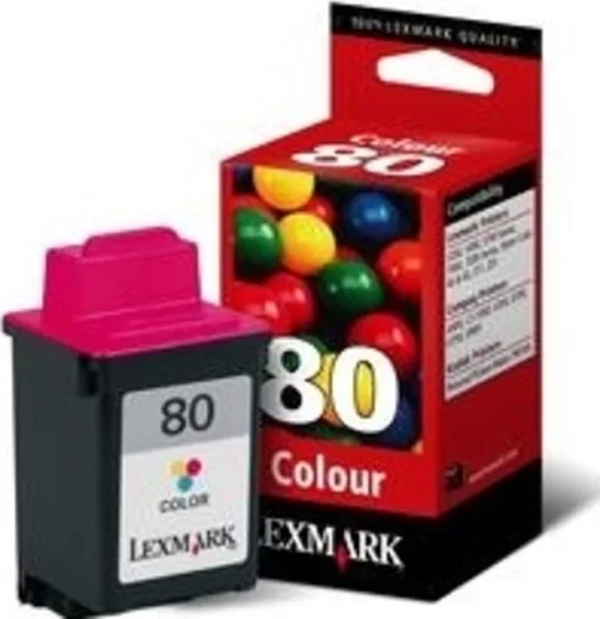 OUTLET LEXMARK 12A1980 80 RENKLİ ORJİNAL KARTUŞ 275 SAYFA (3200 5000 7000 Z11 Z31) - Image 1