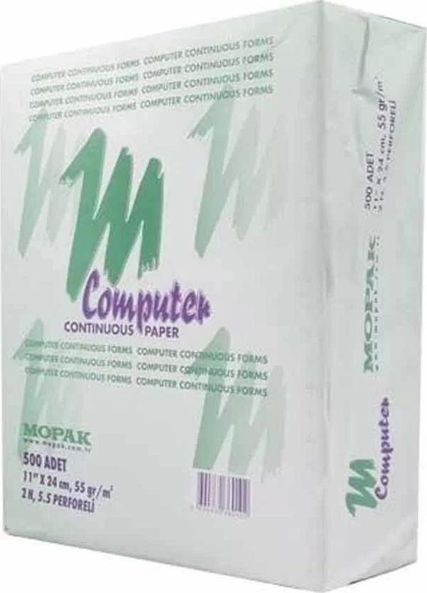 Mopak Bilgisayar Kağıdı 11 x 24 2 Nüsha 55 gr 500'lü 018 - Image 1