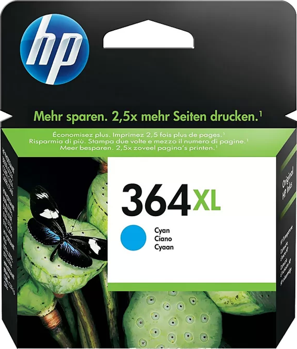 HP CB323EE 364XL MAVİ MÜREKKEP KARTUŞ 750 SAYFA YÜKSEK KAPASİTE (B8550 C5380 C6380 D5460 7510) - Image 1