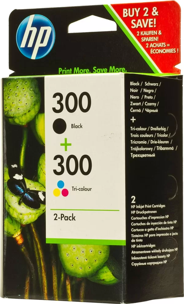 HP CN637EE (300) SIYAH/UC RENKLI 2 Lİ PAKET MUREKKEP KARTUSLARI 200/165 SAYFA - Image 1