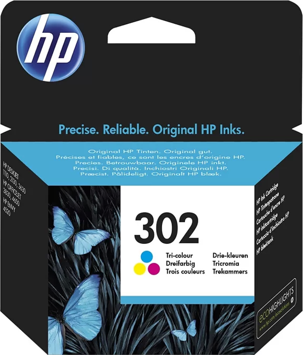 HP F6U65AE 302 3 RENK MÜREKKEP KARTUŞ 165 SAYFA (1110 2130 3630) - Image 1