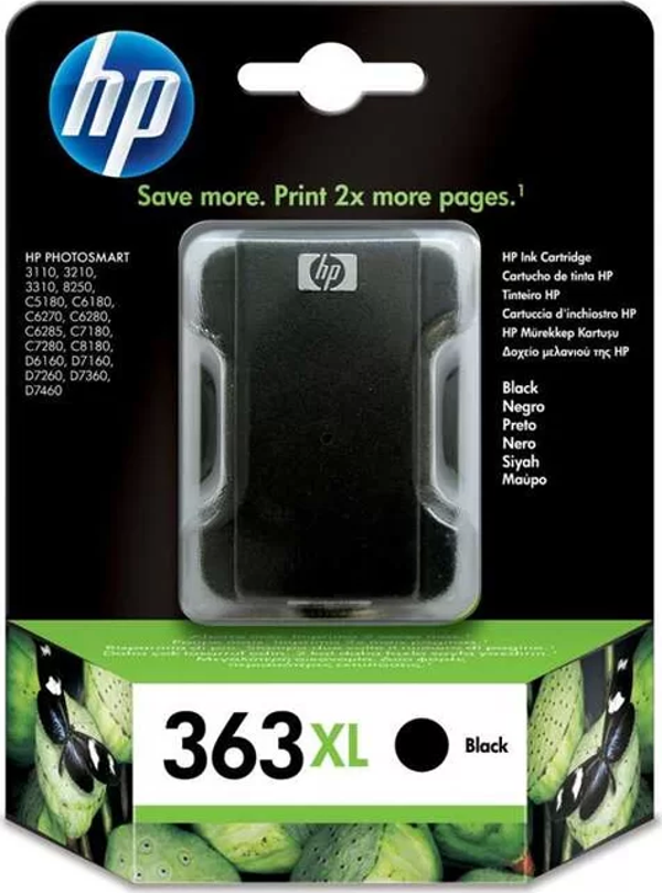 OUTLET HP C8719EE 363XL SİYAH ORJİNAL MÜREKKEP KARTUŞ 1100 SAYFA YÜKSEK KAPASİTE (C6180 C7280 D7160 3310 8250) - Image 1