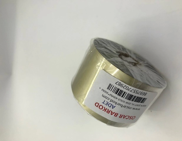 GOLD (ALTIN) TEKSTİL RESİN RİBON 40 X 300 METRE - Image 1