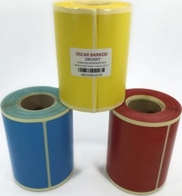 RENKLİ KUŞE ETİKET 150X100 200 ADET - Image 1