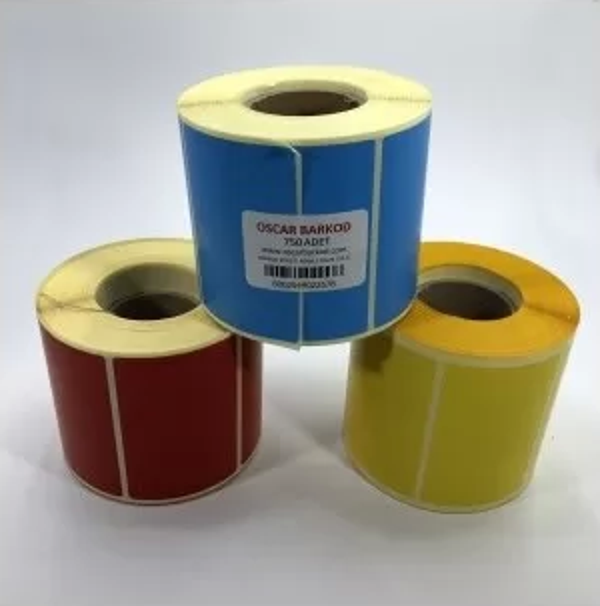 RENKLİ KUŞE ETİKET 50X75 750´Lİ (MAVİ) - Image 1