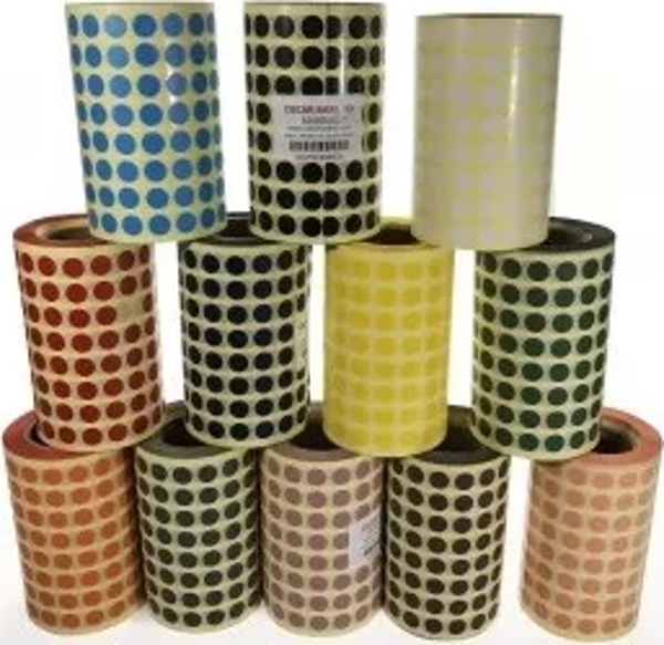RENKLİ NOKTA ETİKETİ 1CM 10,000 Lİ (KAHVERENGİ) - Image 1
