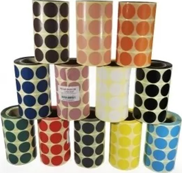 RENKLİ NOKTA ETİKETİ 25MM 2000´Lİ (SARI) - Image 1