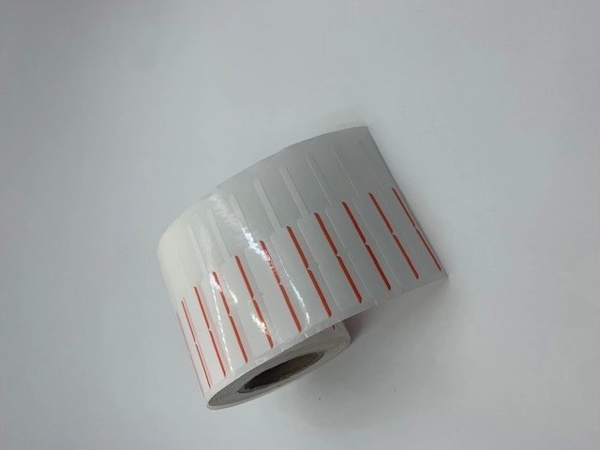 KUYUMCU ETİKETİ RENKLİ ÇİZGİLİ (İTHAL)10 X 72 1250 ADET KIRMIZI - Image 1