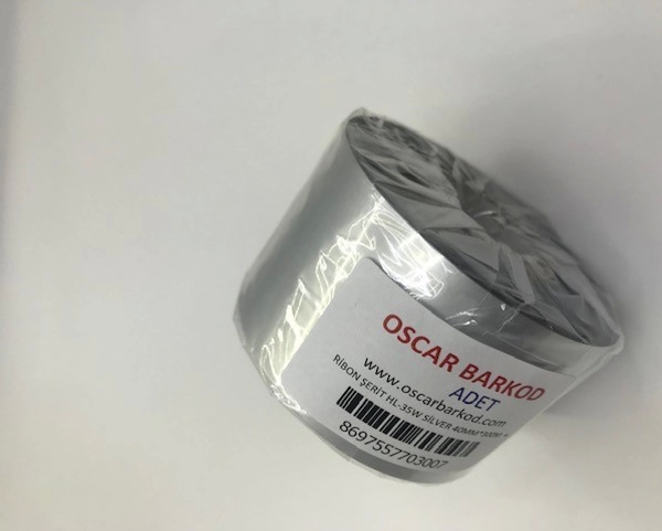 SİLVER (GÜMÜŞ) TEKSTİL RESİN RİBON 40 X 300 METRE - Image 1