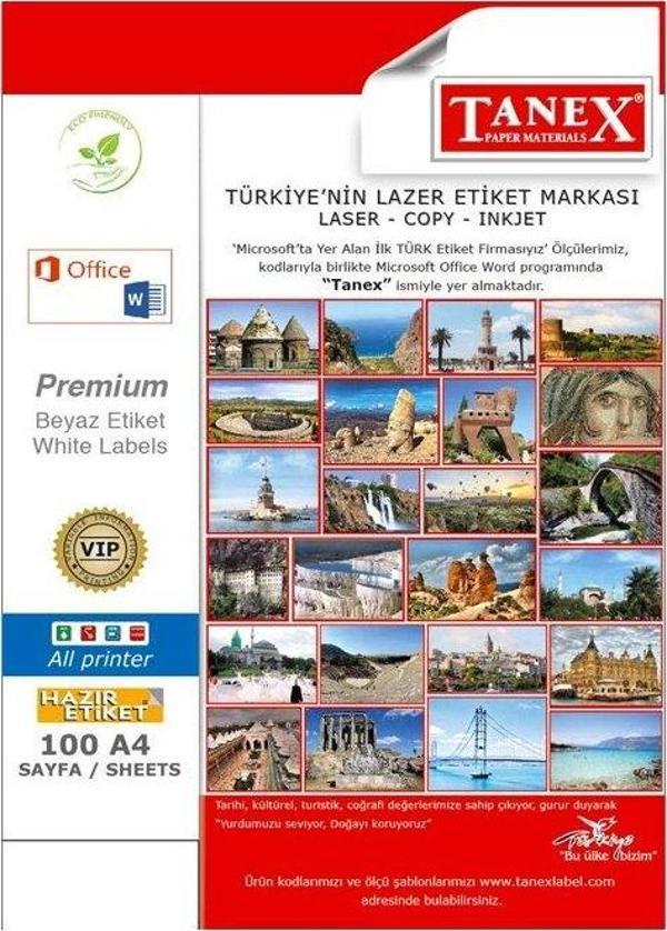 TANEX 2160 LASER ETİKET 60mm 12x100 1200 ADET - Image 1