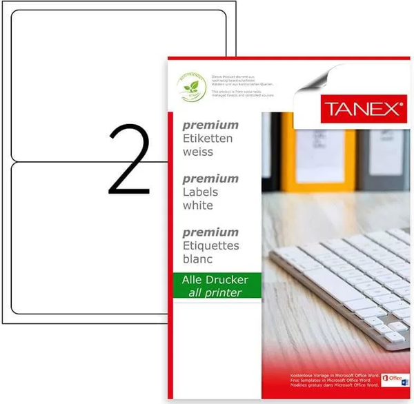 Tanex Laser Etiket Kod 2002 199.6mm x 143.5mm - Image 1