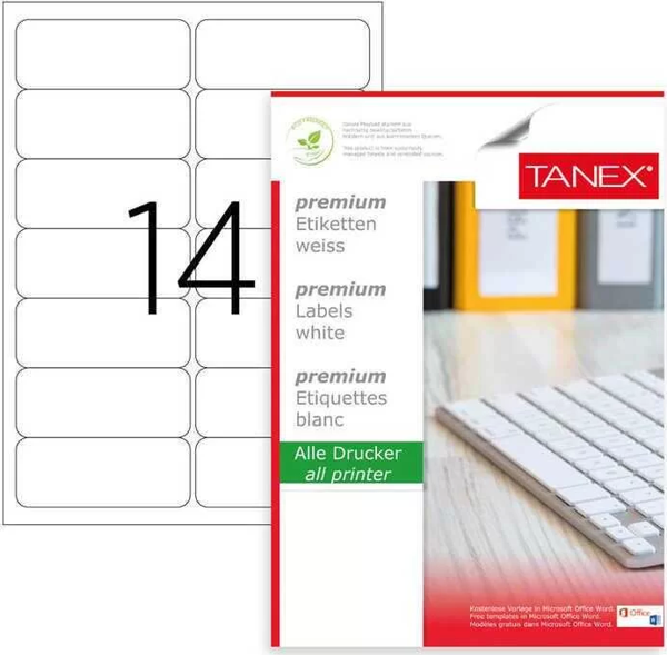 Tanex Laser Etiket Kod 2014 99.1mm x 38x1mm - Image 1