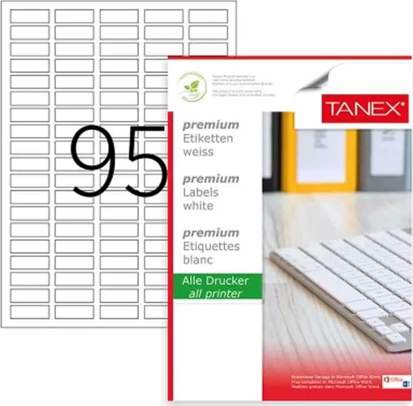 Tanex Laser Etiket Kod 2095 30mm x 12mm - Image 1