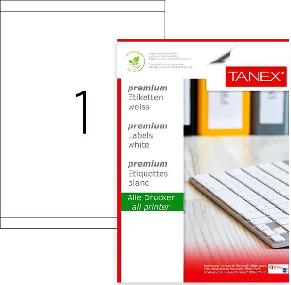Tanex Laser Etiket Kod 2100 X 210mm x 280mm - Image 1