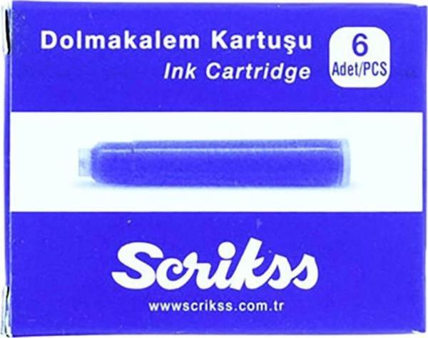 Scrikss Dolmakalem Kartuşu Mavi 6’lı Kutu - Image 1