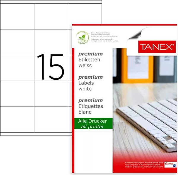 Tanex Laser Etiket Kod 2115 X 70mm x 56mm - Image 1