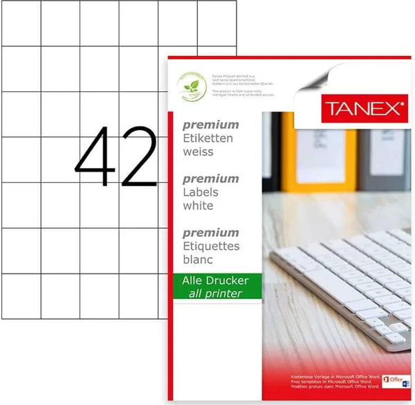 Tanex Laser Etiket Kod 2154 X 35mm x 42,43mm - Image 1