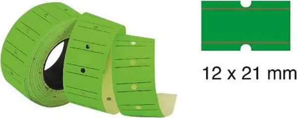 Tanex 12x21 Motex Çizgili Flo Yeşil Etiket 800 Adet - Image 1