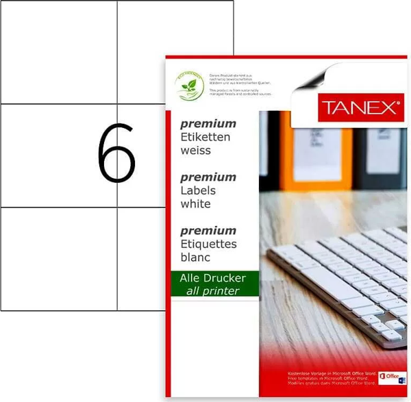 Tanex Laser Etiket Kod 2303  105mm x 99mm - Image 1