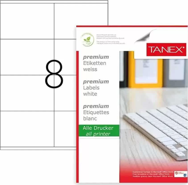 Tanex Laser Etiket Kod Tw 2408 105mm x 72mm - Image 1