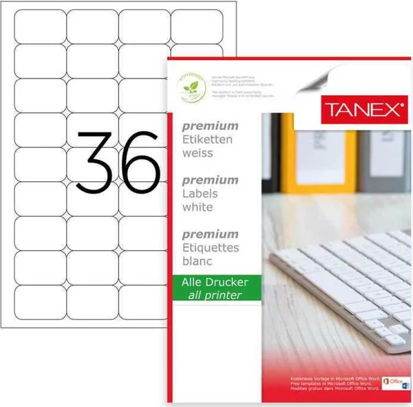 Tanex Laser Etiket Kod Tw 2453 X 45mm x 30 mm - Image 1