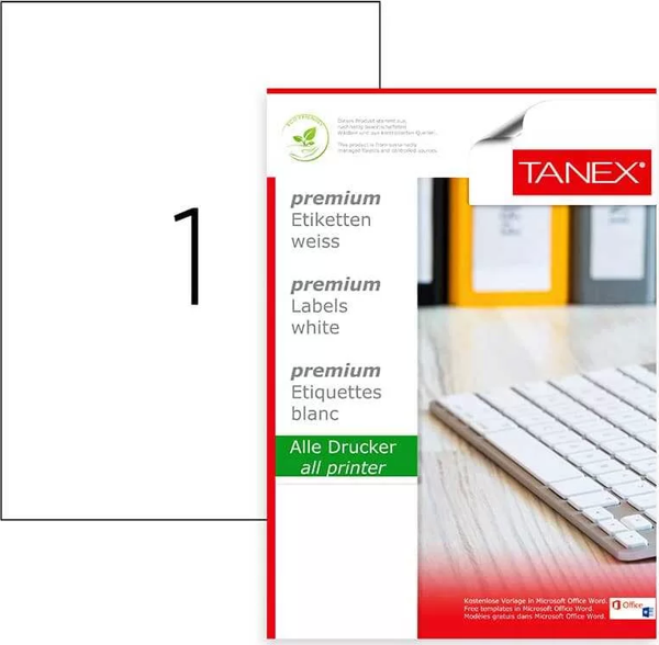 Tanex Laser Etiket Kod Tw-200 210mm x 297mm - Image 1