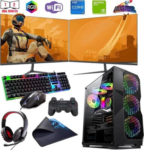 I5 12400F 32GB DDR4 1TB M2 4GB GTX1650 Çift 24" Mon. Oyun Bilgisayarı (Gaming SET) - Image 1