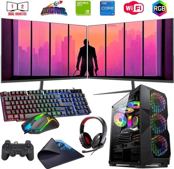 I5 13400F 32GB DDR4 1TB M2 4GB GTX1650 Çift 24" Mon. Oyun Bilgisayarı (Gaming SET) - Image 1