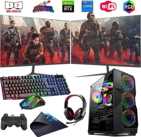 I5 13400F 32GB DDR4 1TB M2 6GB RTX3050 Çift 24" Mon. Oyun Bilgisayarı (Gaming SET) - Image 1
