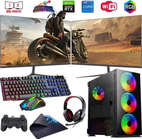 I5 14400F 16GB DDR4 480SSD 12GB RTX3060 Çift 24" Mon. Oyun Bilgisayarı (Gaming SET) - Image 1