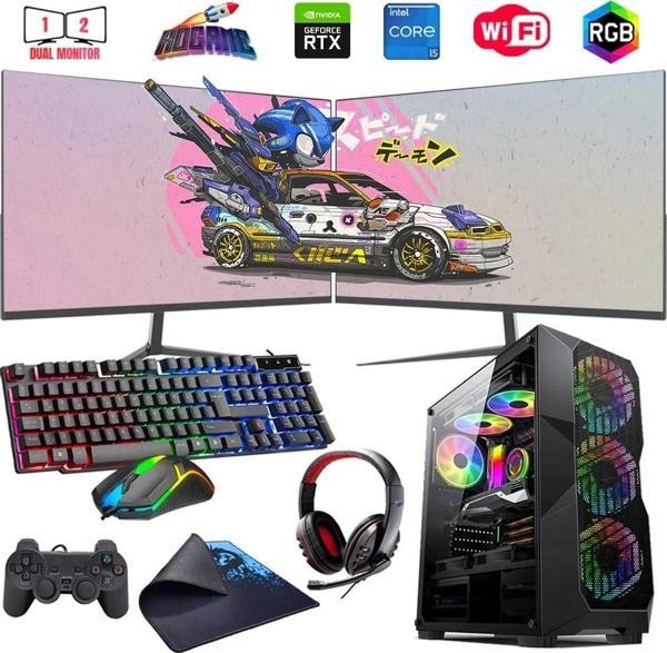 I5 14400F 32GB DDR4 1TB M2 6GB RTX3050 Çift 24" Mon. Oyun Bilgisayarı (Gaming SET) - Image 1