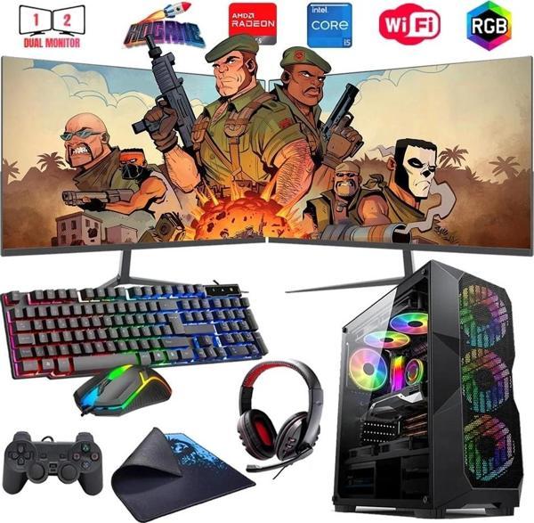 I5 14400F 32GB DDR4 1TB M2 8GB RX580 Çift 24" Mon. Oyun Bilgisayarı (Gaming SET) - Image 1