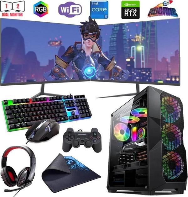 İ7 12700F 16GB DDR4 480SSD 6GB RTX3050 Çift 24" Monitörlü (Gaming SET) - Image 1