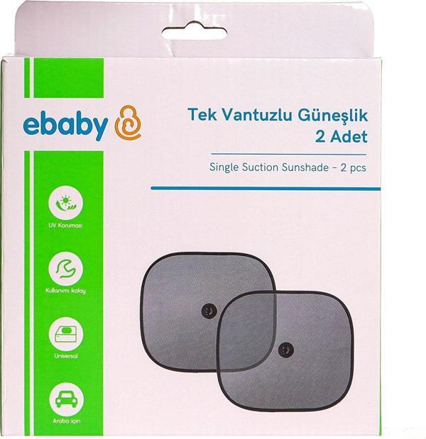 ebaby Tek Vantuzlu Güneşlik 2 Parça - Image 1