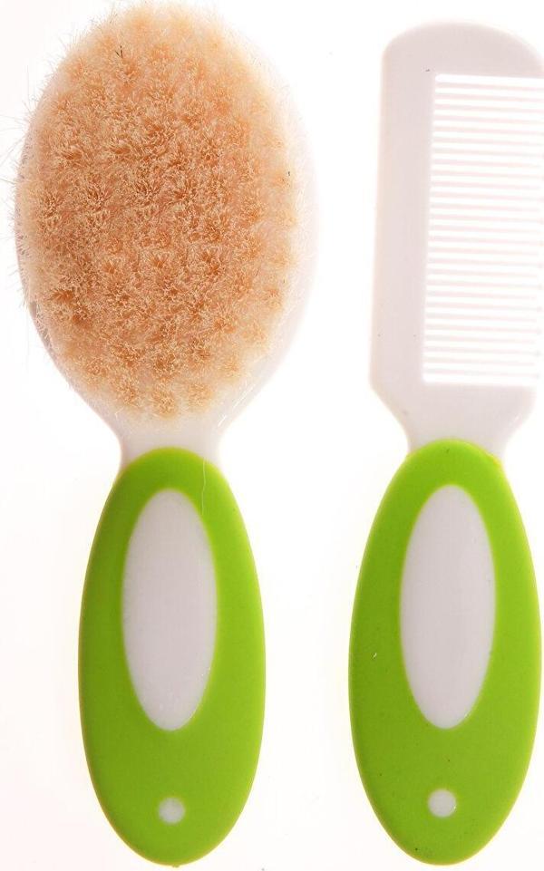 baby plus Bebek Doğal Kıl Fırça&Tarak Seti - Image 1