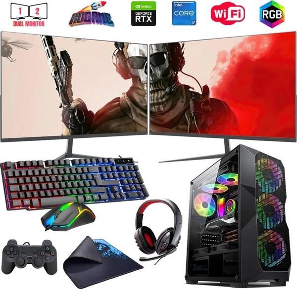 İ7 13700F 16GB DDR4 480SSD 6GB RTX3050 Çift 24" Monitörlü (Gaming SET) - Image 1